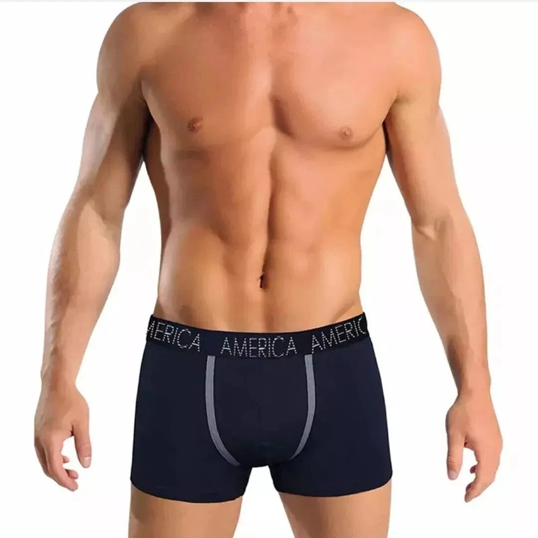 BOXER UOMO in Cotone Elasticizzato – Confezione 3 pz (Nero, Grigio, Blu)