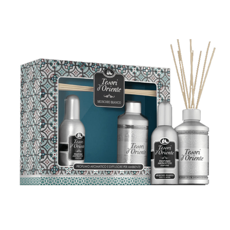Set Profumo e Diffusore Ambiente Muschio Bianco – Tesori d’Oriente
