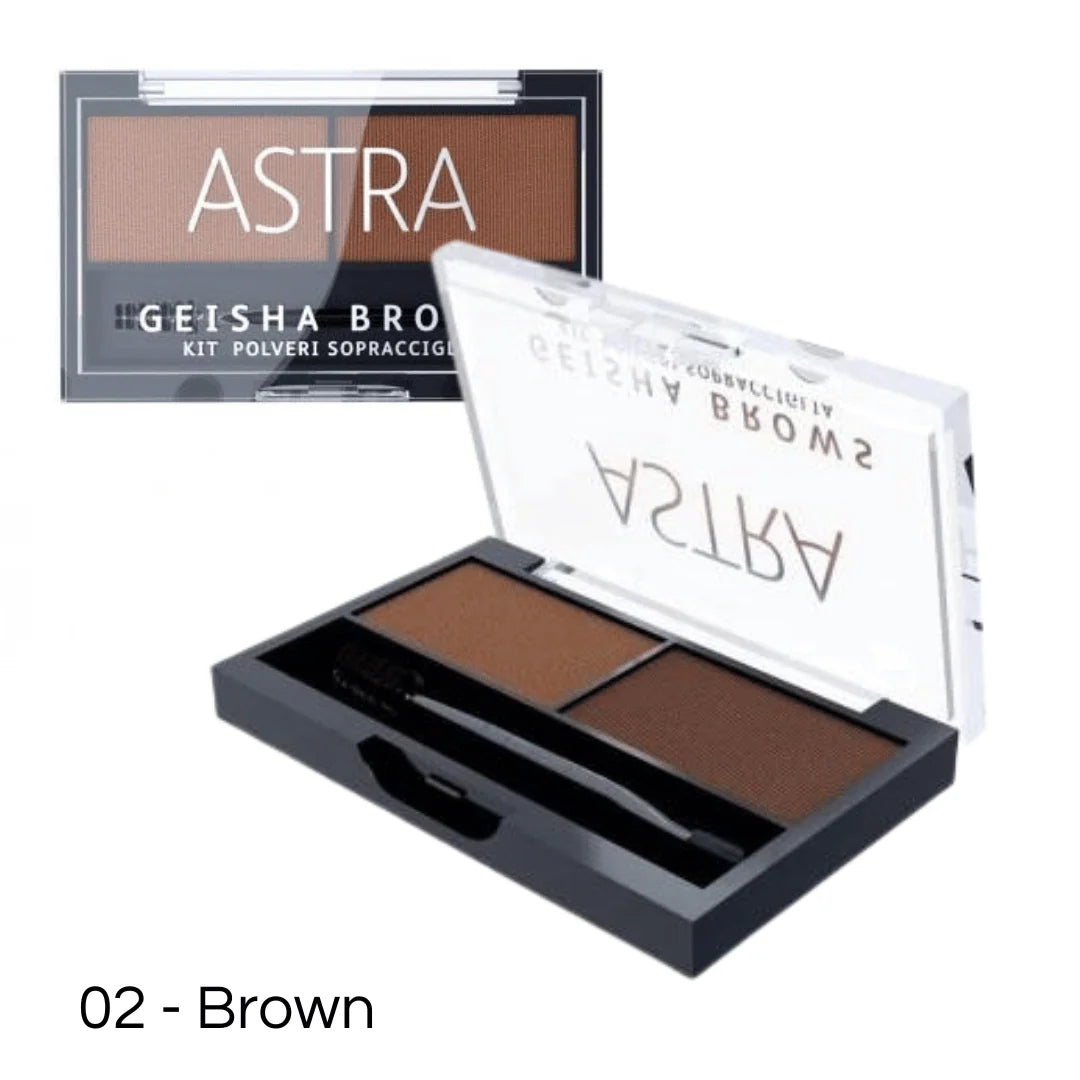 GEISHA BROWS KIT POLVERI SOPRACCIGLIA - Kit polvere sopracciglia compatto