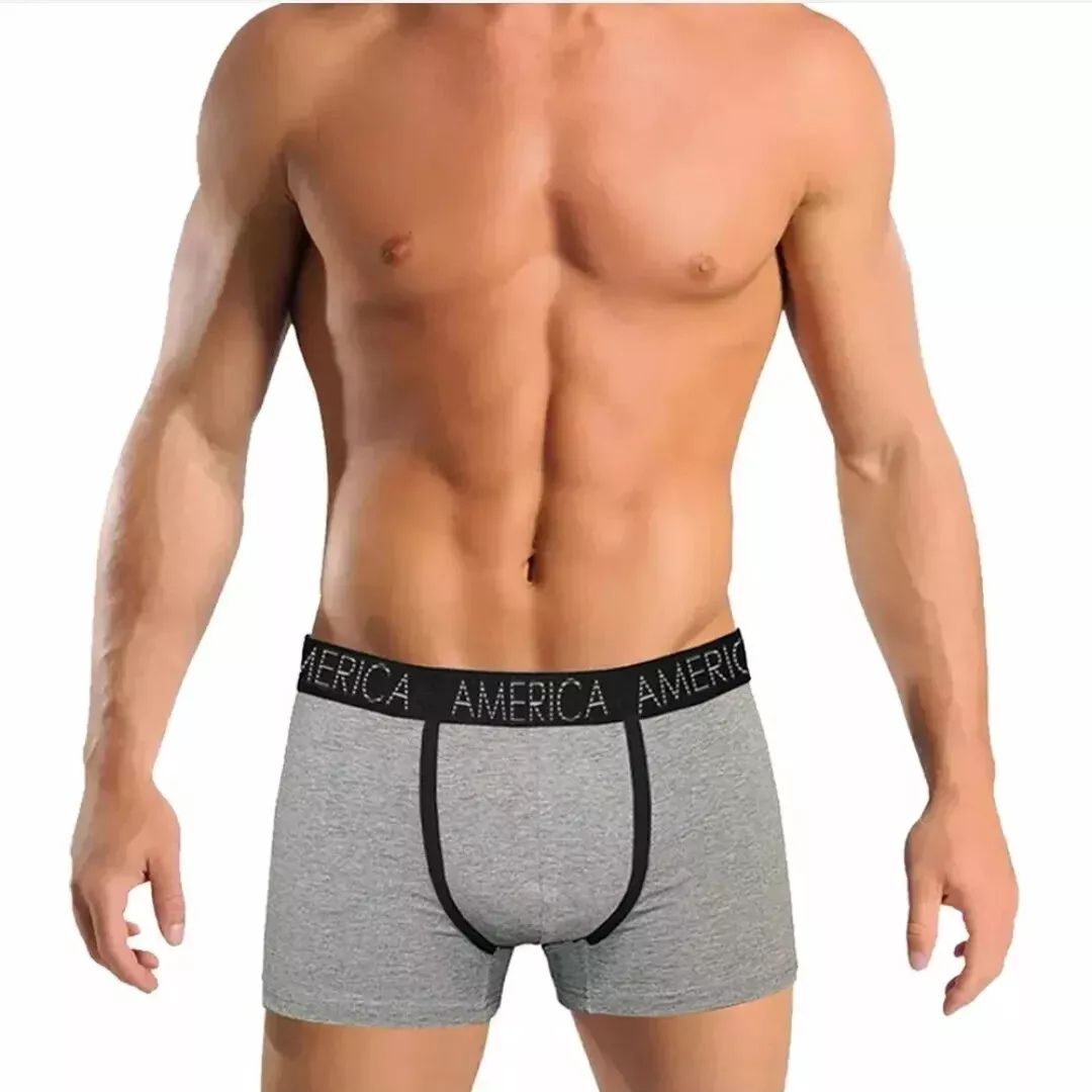 BOXER UOMO in Cotone Elasticizzato – Confezione 3 pz (Nero, Grigio, Blu)