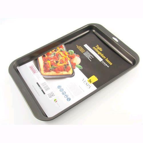 TEGLIA RETTANGOLARE BASSA VESPA 43x30xH3. Antiaderente e 100% alluminio