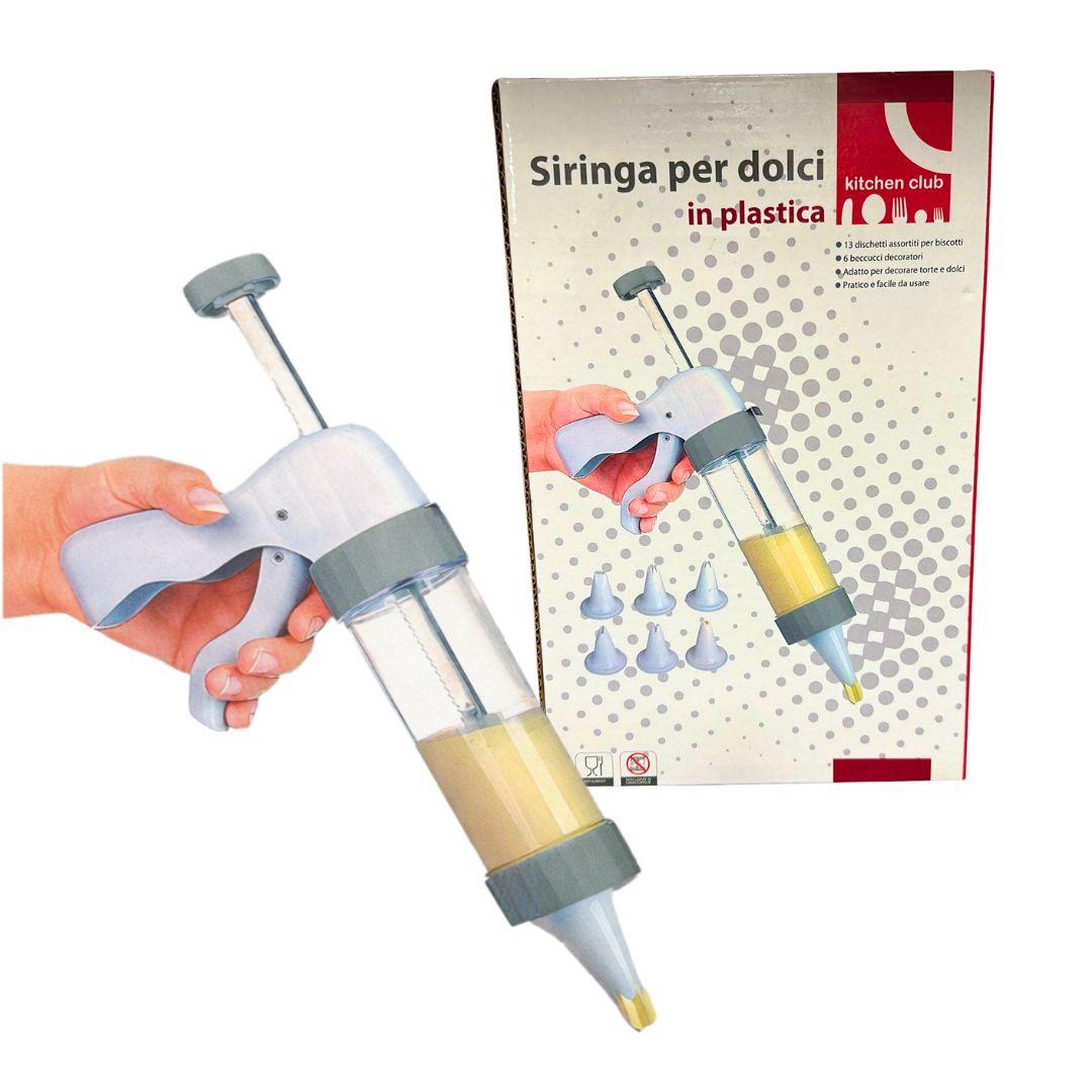 KITCHEN CLUB - Siringa per Dolci in plastica con dischetti e beccucci decoratori