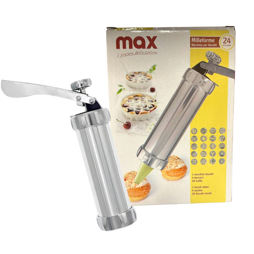 MAX Milleforme - Macchina per Biscotti in Alluminio con accessori 24pz