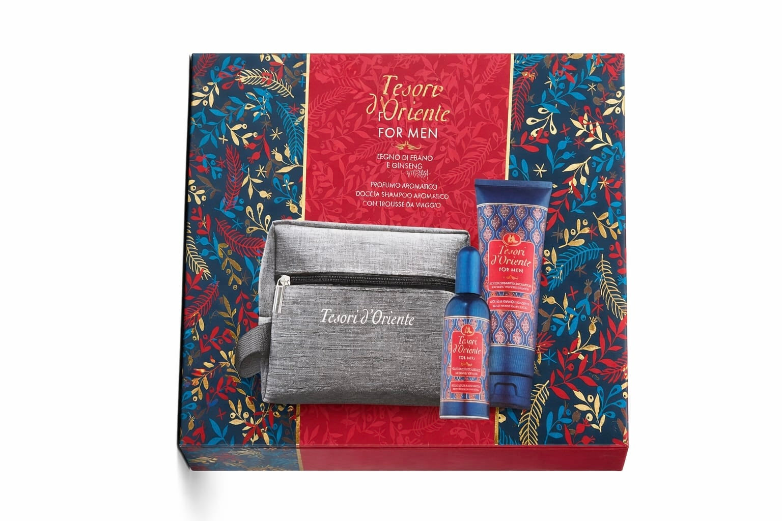 Set Regalo Uomo Tesori d’Oriente – Profumo + Doccia Shampoo con Pochette da Viaggio