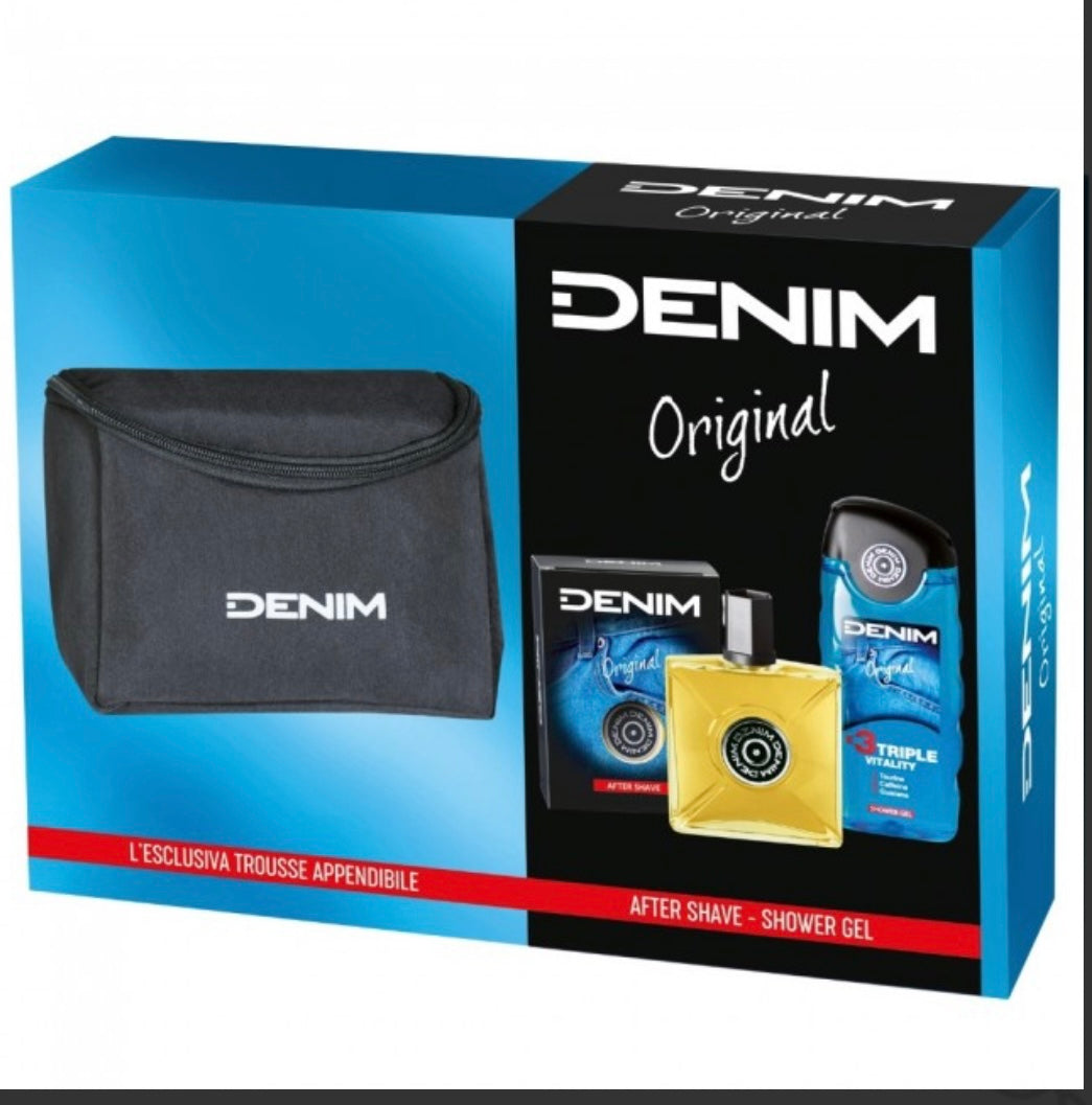 Denim Original Set Regalo Uomo – After Shave 100 ml + Shower Gel 250 ml + Beauty Case