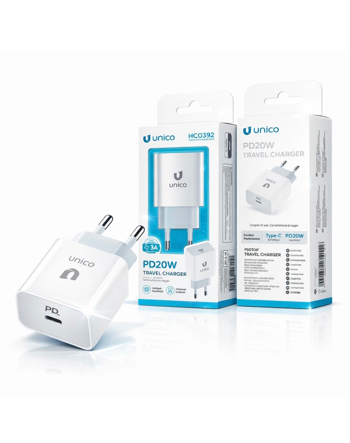 Caricatore Rapido Unico 20W USB-C Power Delivery – Alimentatore da Parete Universale per Smartphone