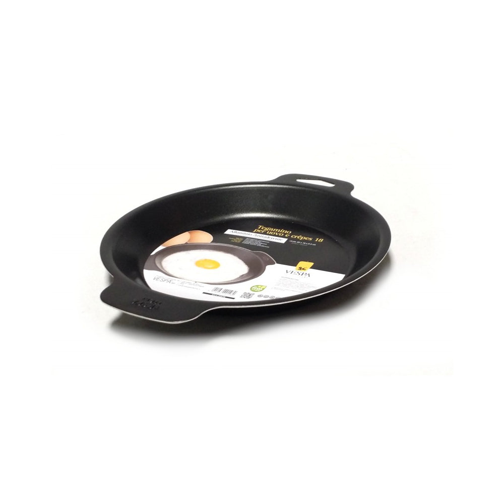 TEGAMINO PER UOVO E CRÊPES VESPA 22x18x2H CM. Antiaderente e 100% Alluminio.