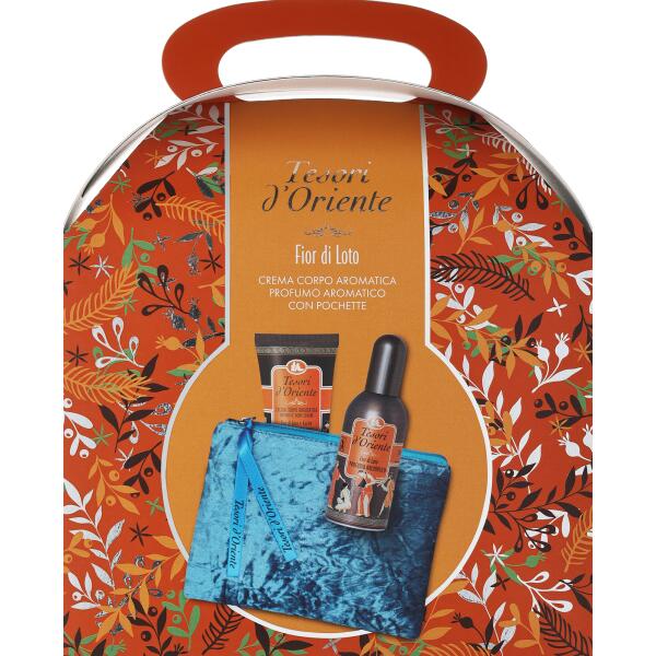 Tesori d’Oriente Fior di Loto – Set Regalo Crema Corpo + Profumo con Pochette