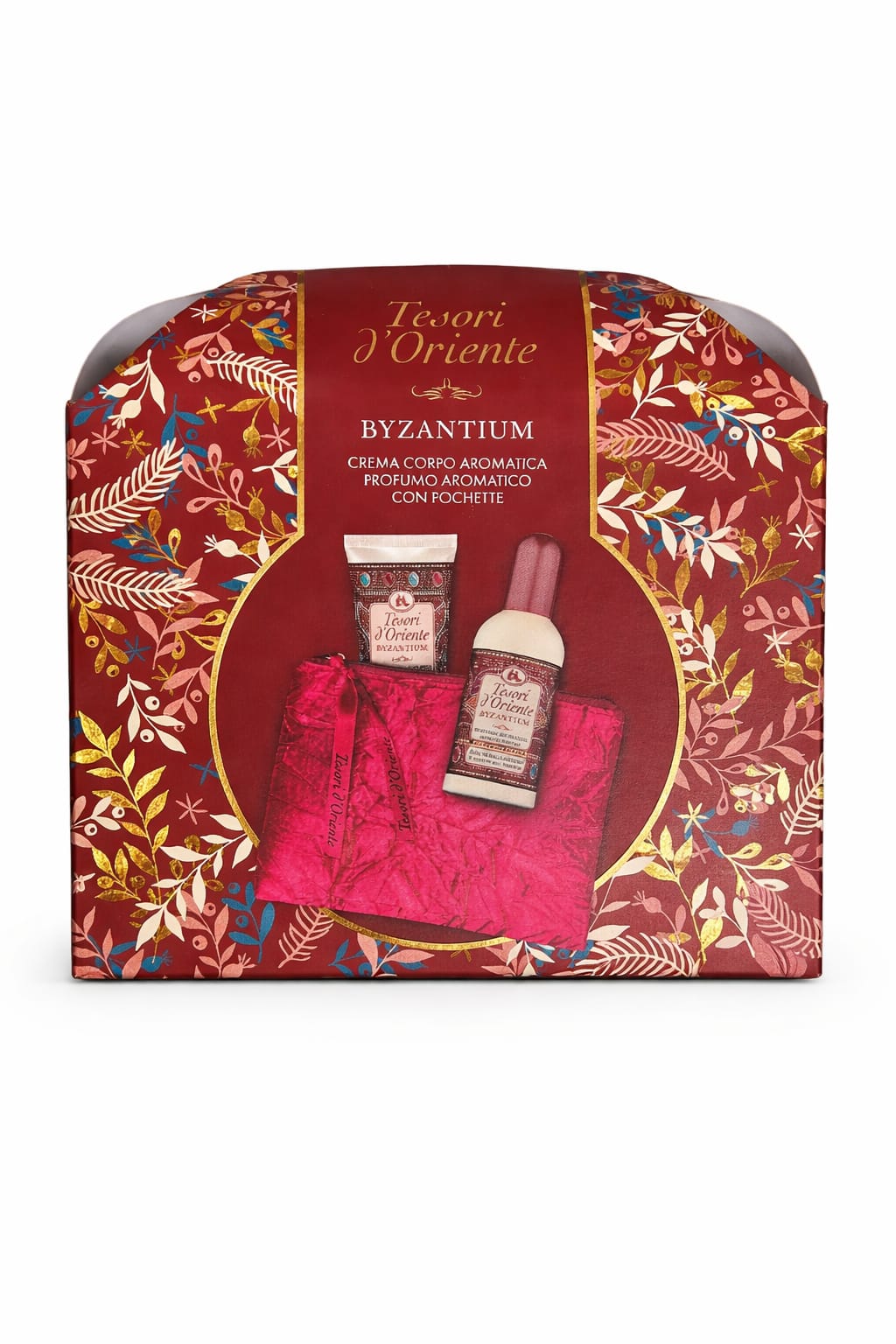 Set regalo Tesori d’Oriente Byzantium – Crema corpo + Profumo aromatico con pochette