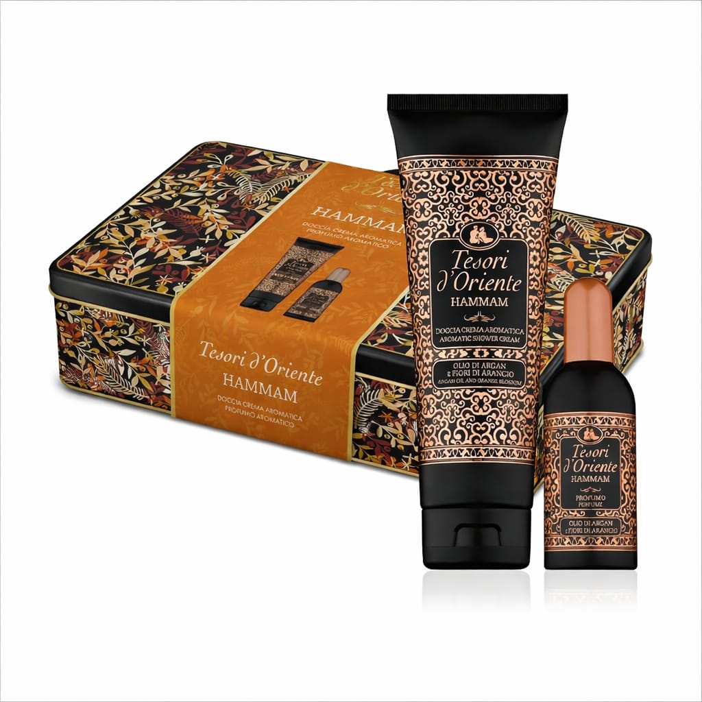 Cofanetto Profumato Hammam – Set Doccia & Crema Aromatica in Elegante Scatola Decorata