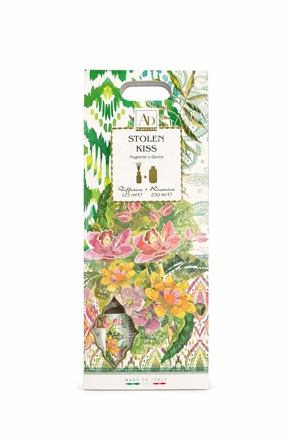Diffusore per ambienti “Stolen Kiss” con ricarica – Fragranza Mughetto e Glicine (Made in Italy)
