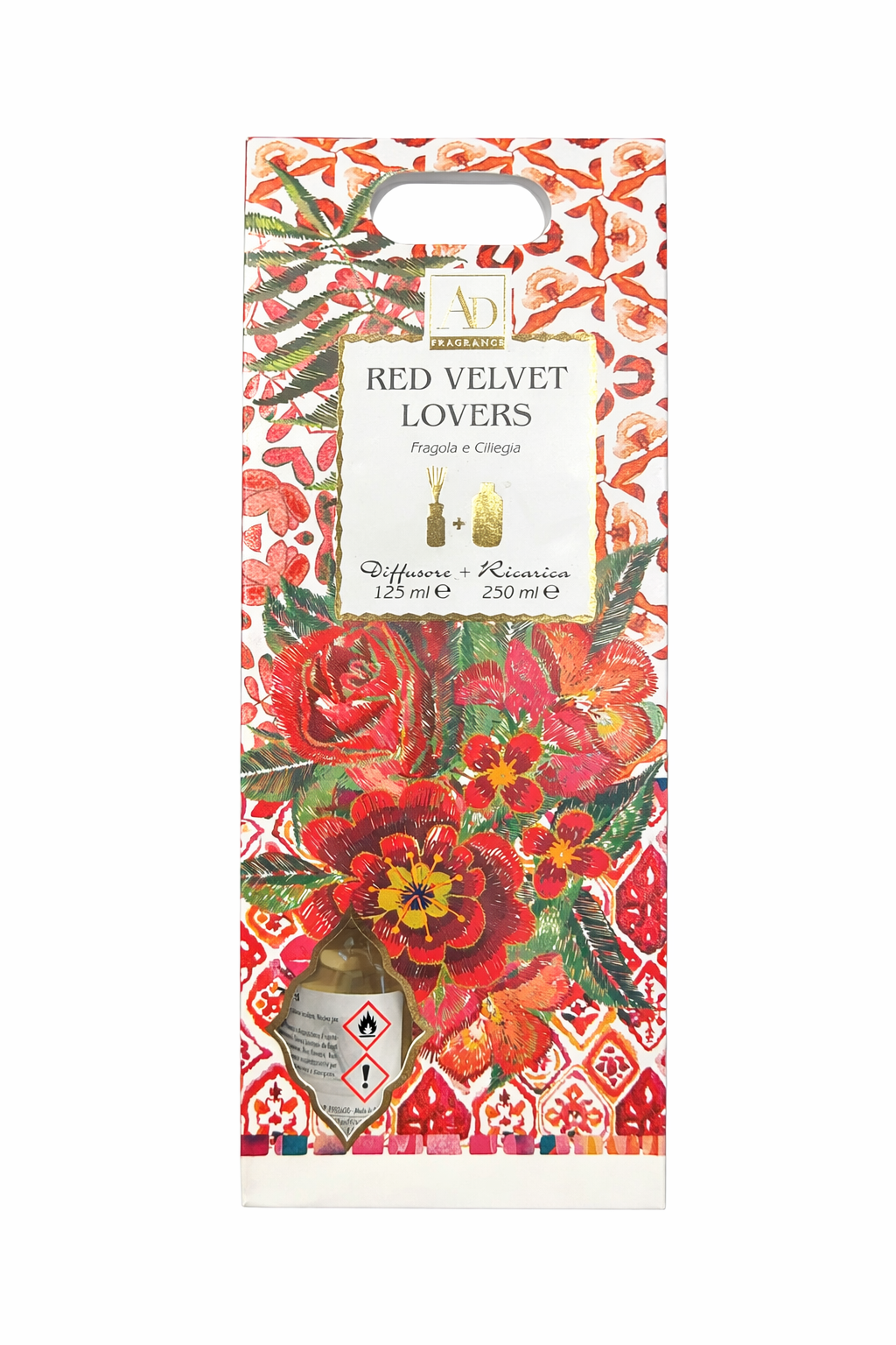 Diffusore Ambiente “Red Velvet Lovers” Fragola e Ciliegia con Ricarica – 125 ml + 250 ml