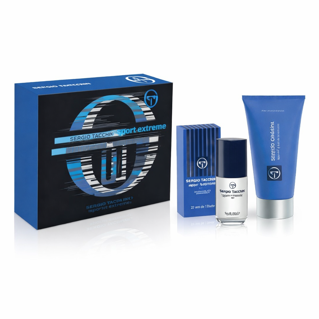 Set regalo Sergio Tacchini Sport Extreme – Eau de Toilette 27 ml + Body & Hair Shampoo 150 ml