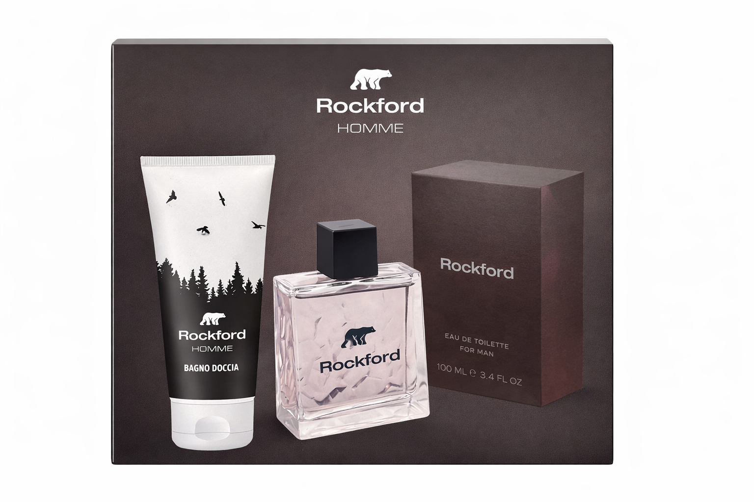 Rockford Homme Set Regalo Uomo – Eau de Toilette 100 ml + Bagno Doccia