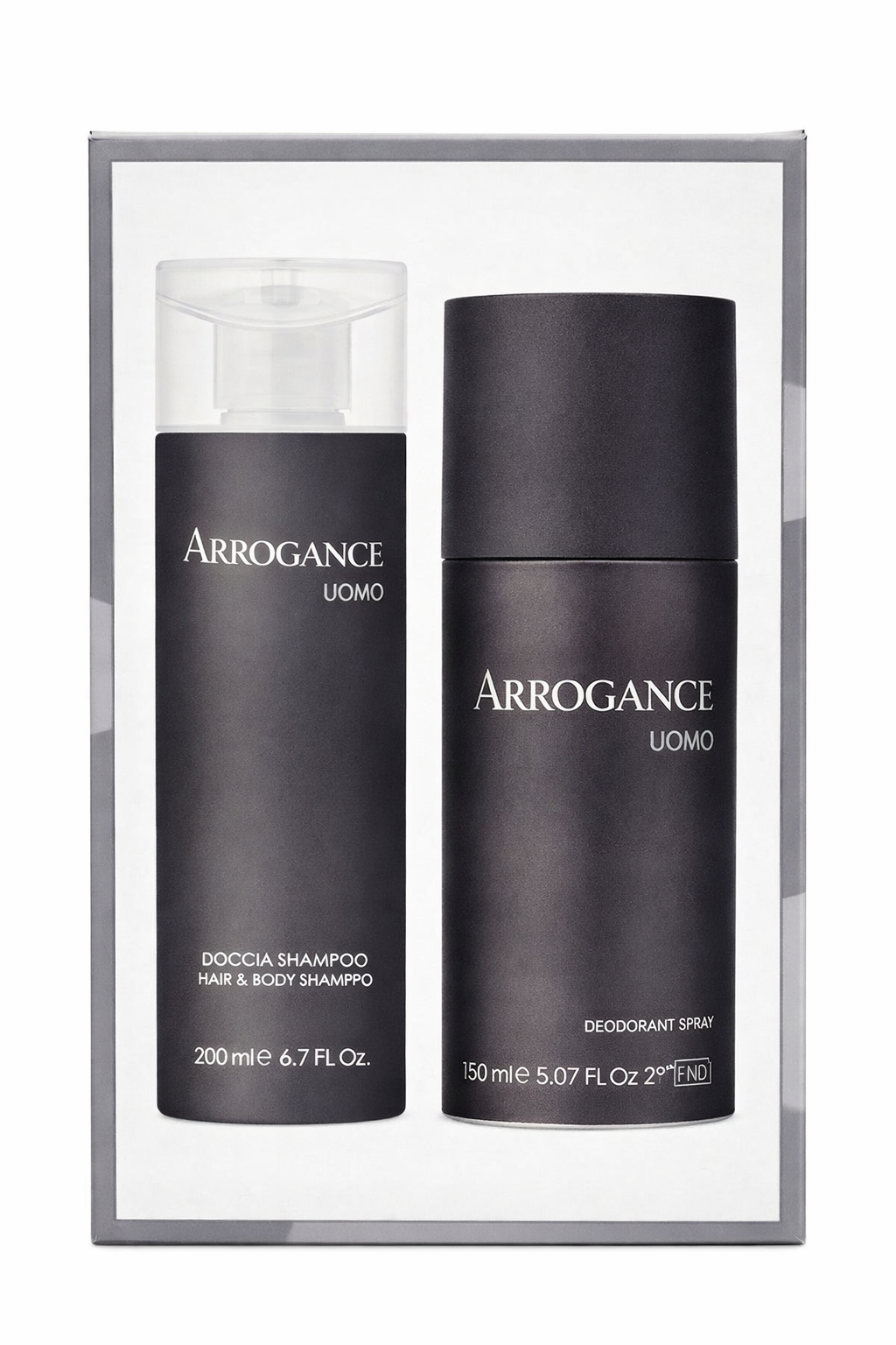 Arrogance Uomo Set Regalo – Shampoo Doccia & Deodorante Spray