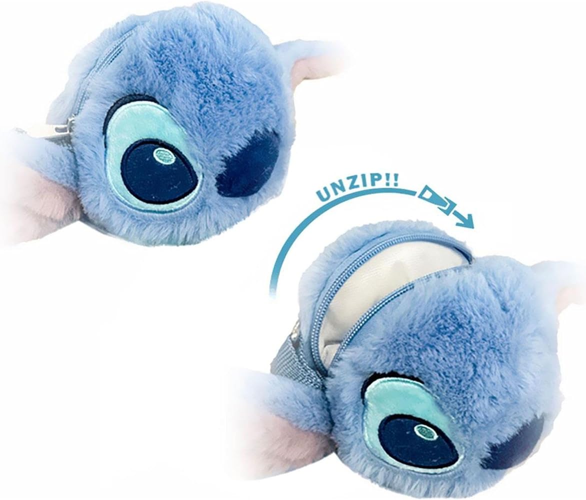 Borsa di Peluche Disney Stitch Blu Morbido – Idea Regalo Originale per Bambini e Fan Disney