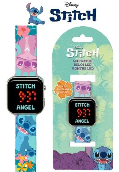 Orologio LED Disney Stitch Angel per bambini – Display digitale luminoso