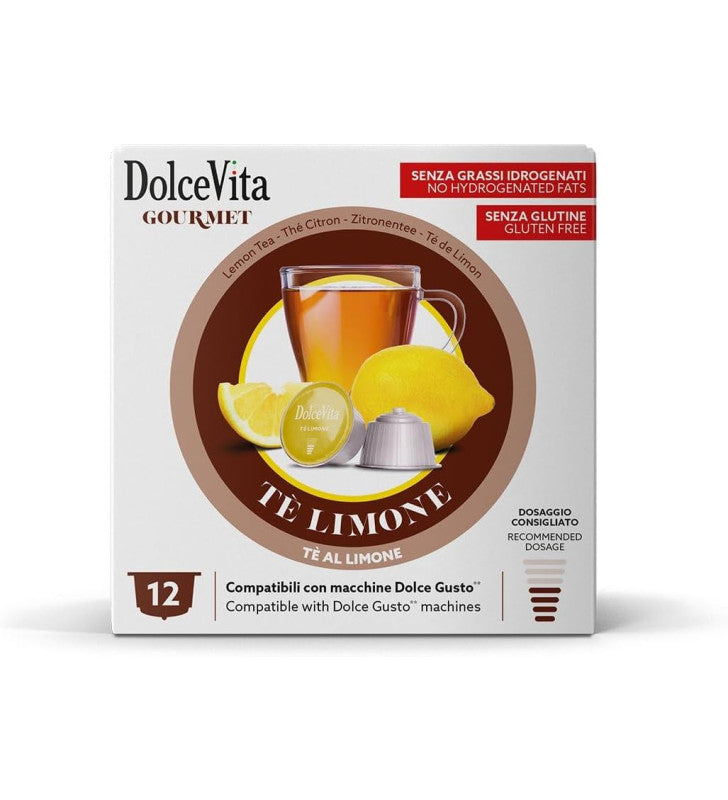 DolceVita Gourmet Tè al Limone – Capsule compatibili Dolce Gusto (12 pezzi)