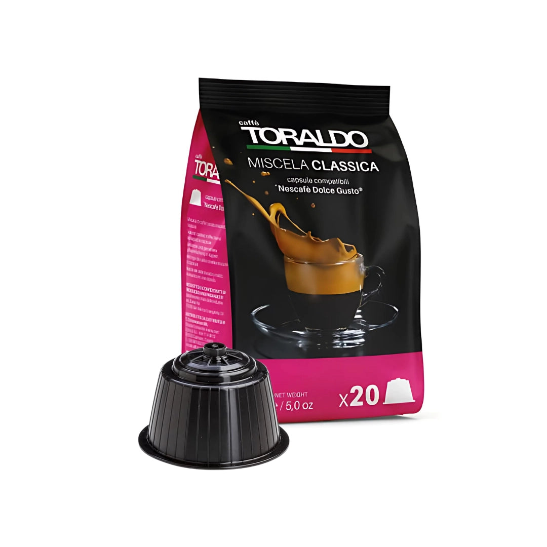 Capsule Caffè Toraldo Miscela Classica Compatibili Nescafé Dolce Gusto – Confezione da 20