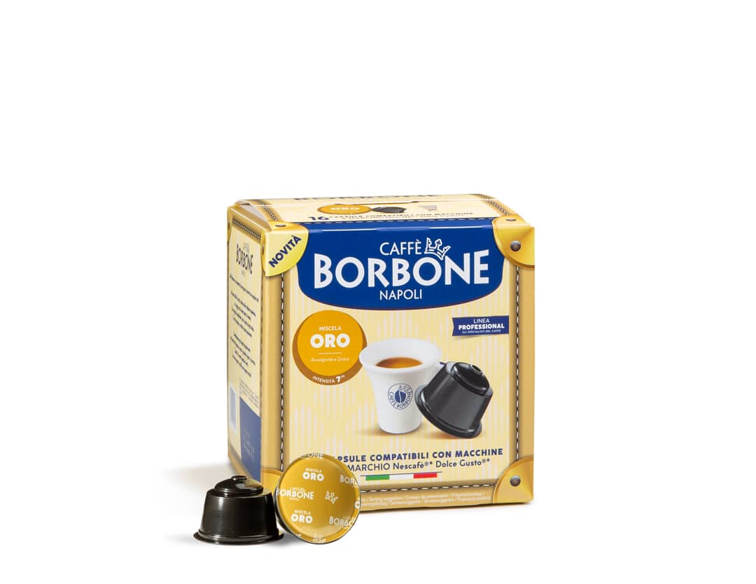 Capsule Caffè Borbone Miscela Oro – Compatibili Dolce Gusto – 16 Capsule