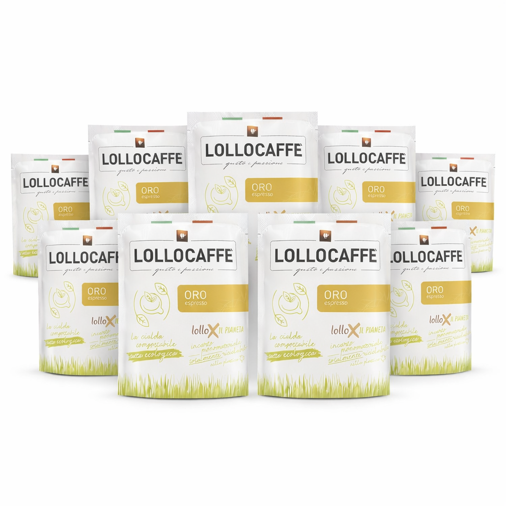 Capsule Caffè Lollo Caffè Oro Espresso – Gusto Morbido e Raffinato (10/20/40 Cialde)