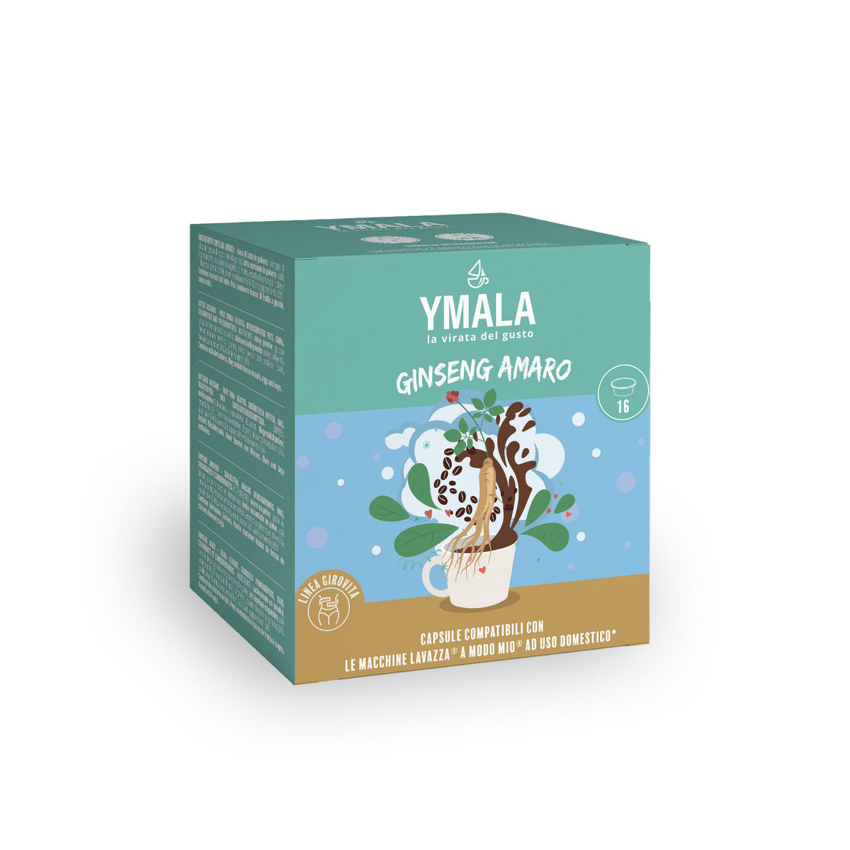 Capsule Compatibili Lavazza A Modo Mio – Ginseng Amaro YMALA (16 Capsule)