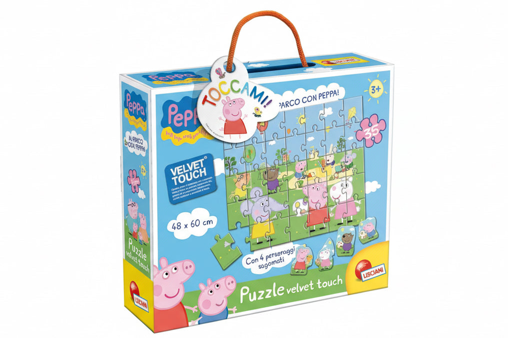 Puzzle Velvet Touch 35 pezzi Peppa Pig – Maxi 48x60 cm con personaggi sagomati
