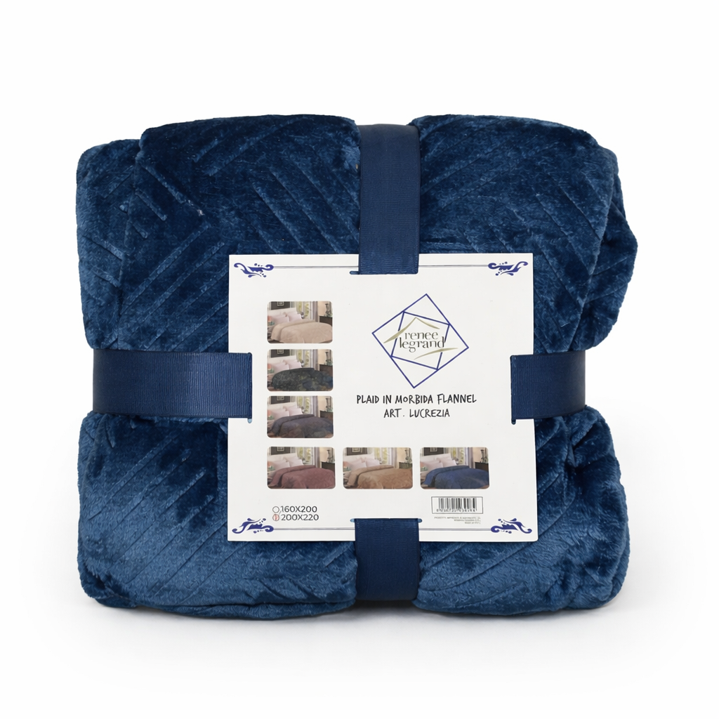 Plaid Matrimoniale in Morbida Flanella – Elegante, Caldo e Confortevole (Art. Lucrezia)