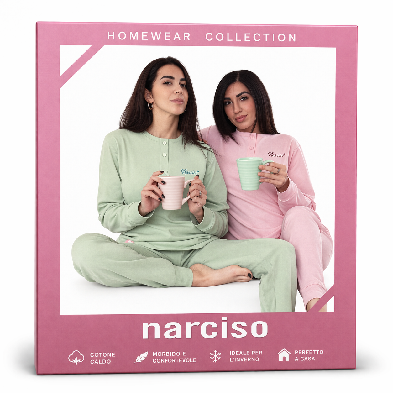 Pigiama Donna in Cotone Caldo Narciso – Completo Homewear Morbido e Confortevole