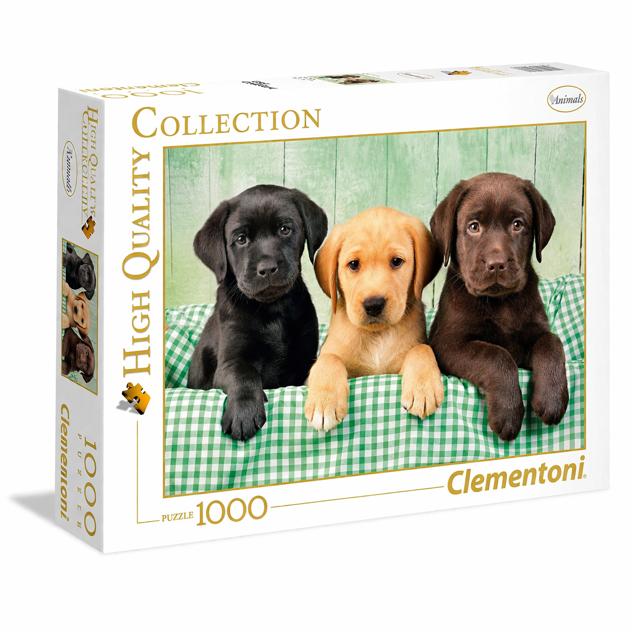 Puzzle 1000 pezzi “Cuccioli Labrador” – Clementoni High Quality Collection