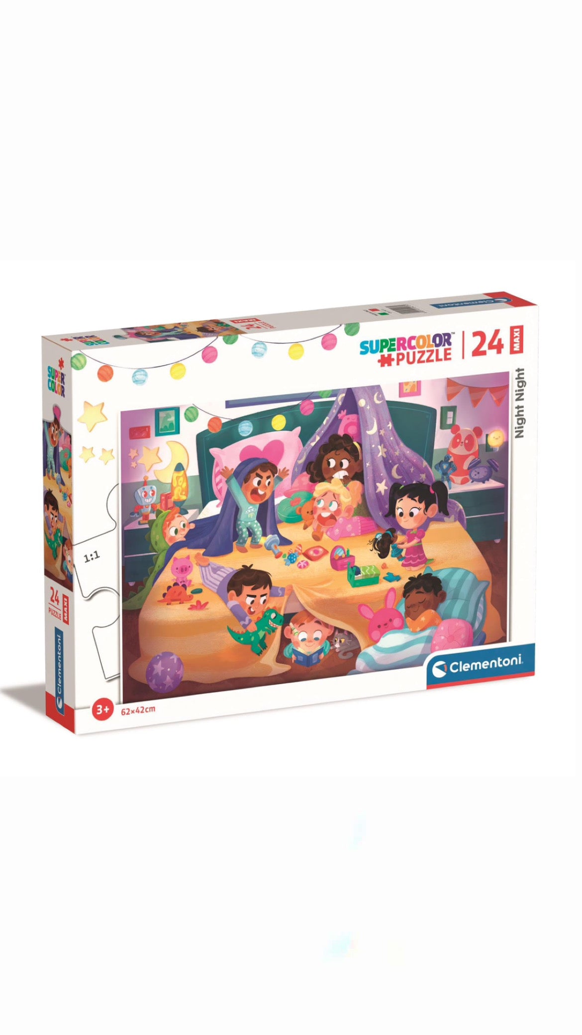 Puzzle Clementoni SuperColor “Nighty Night” – 24 Pezzi Maxi per Bambini 3+