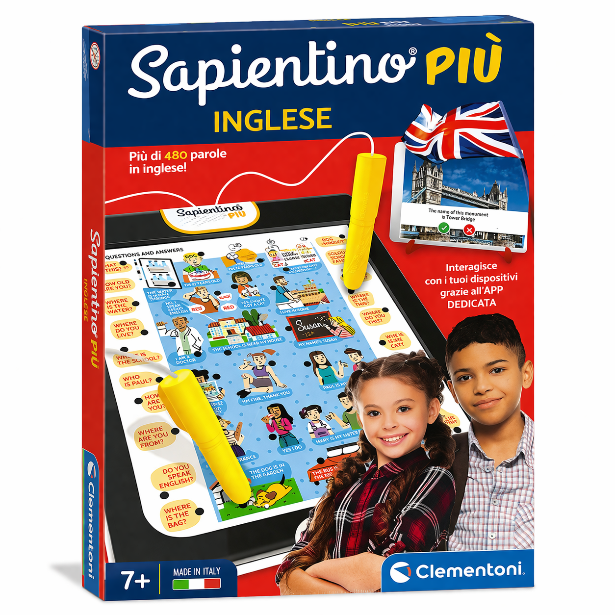 Sapientino Più Inglese – Gioco Educativo Interattivo per Bambini (7+) – Clementoni