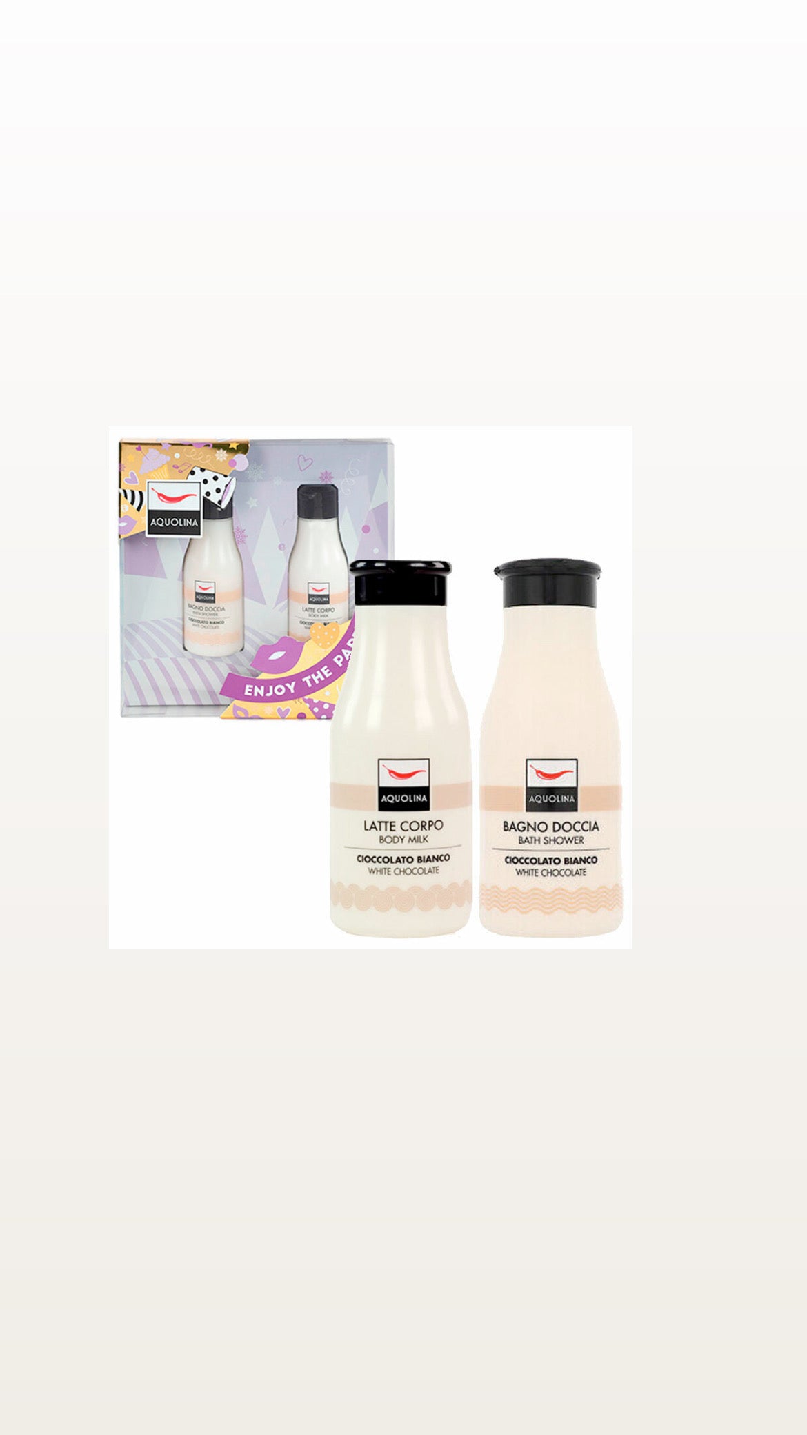 Aquolina Set Corpo Cioccolato Bianco – Bagno Doccia + Latte Corpo Idratante