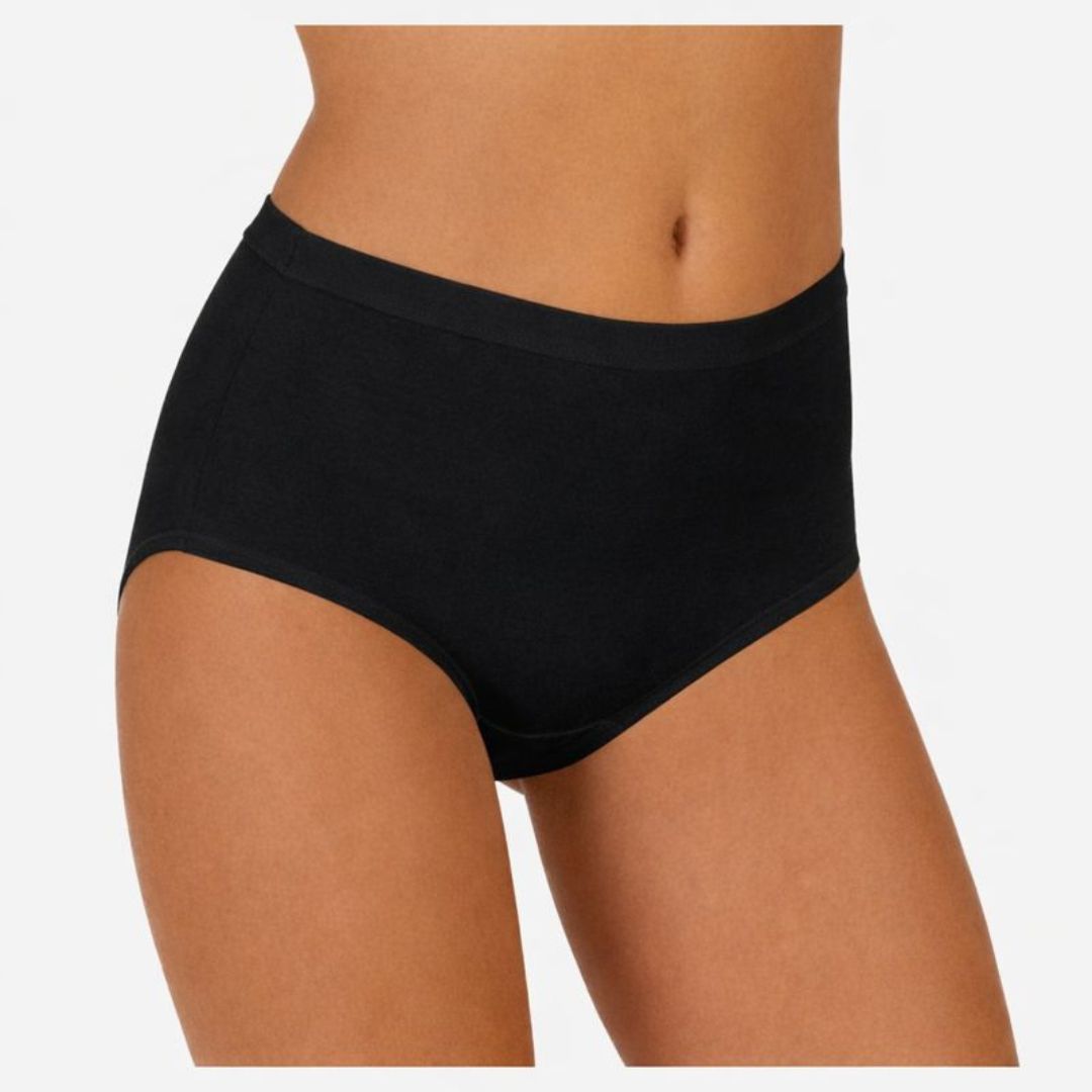CULOTTA DONNA in Cotone Modal Elasticizzato Rasato - Bianco o Nero (Taglie 4–10)