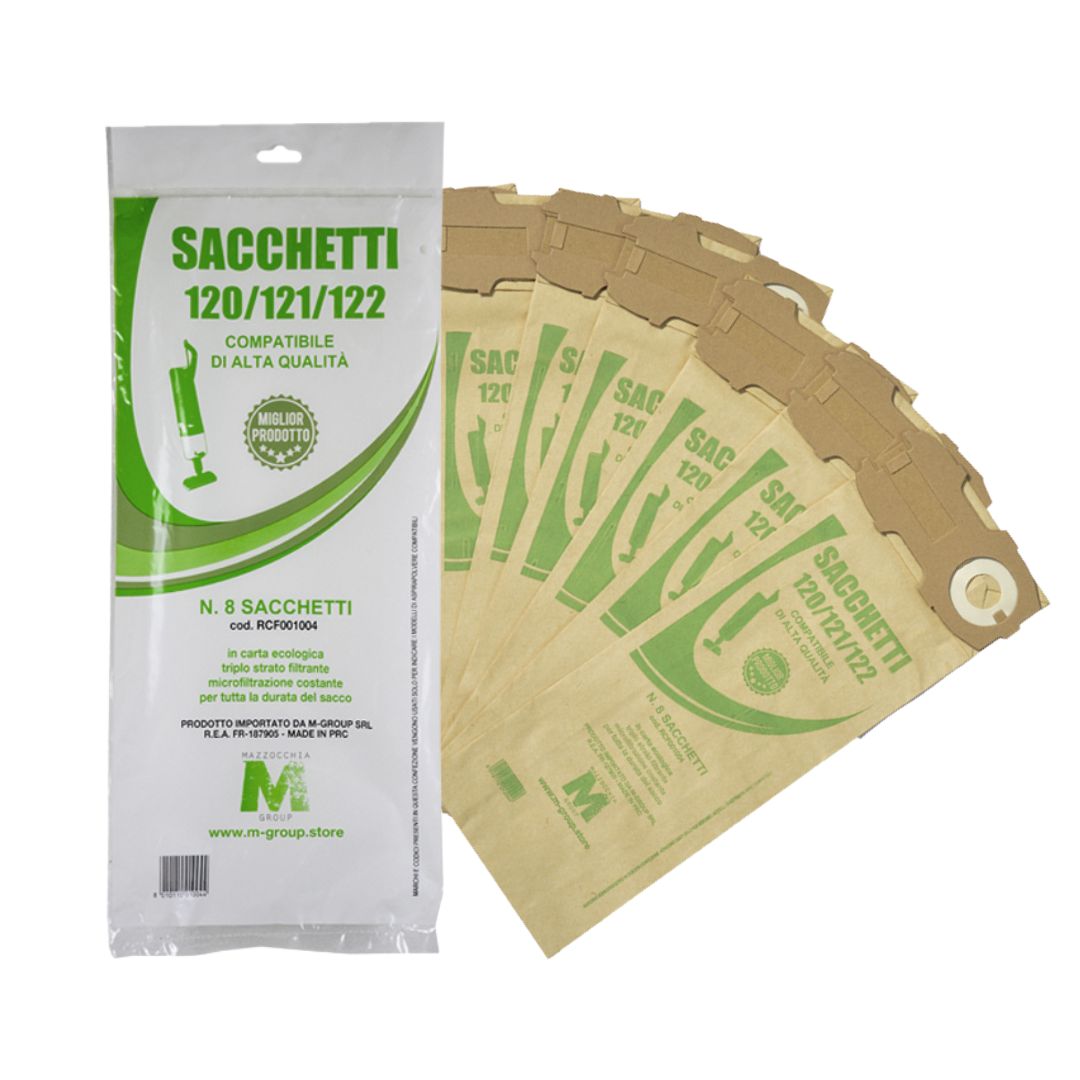 SACCHETTI COMPATIBILI IN CARTA 8pz - Folletto VK120/121/122