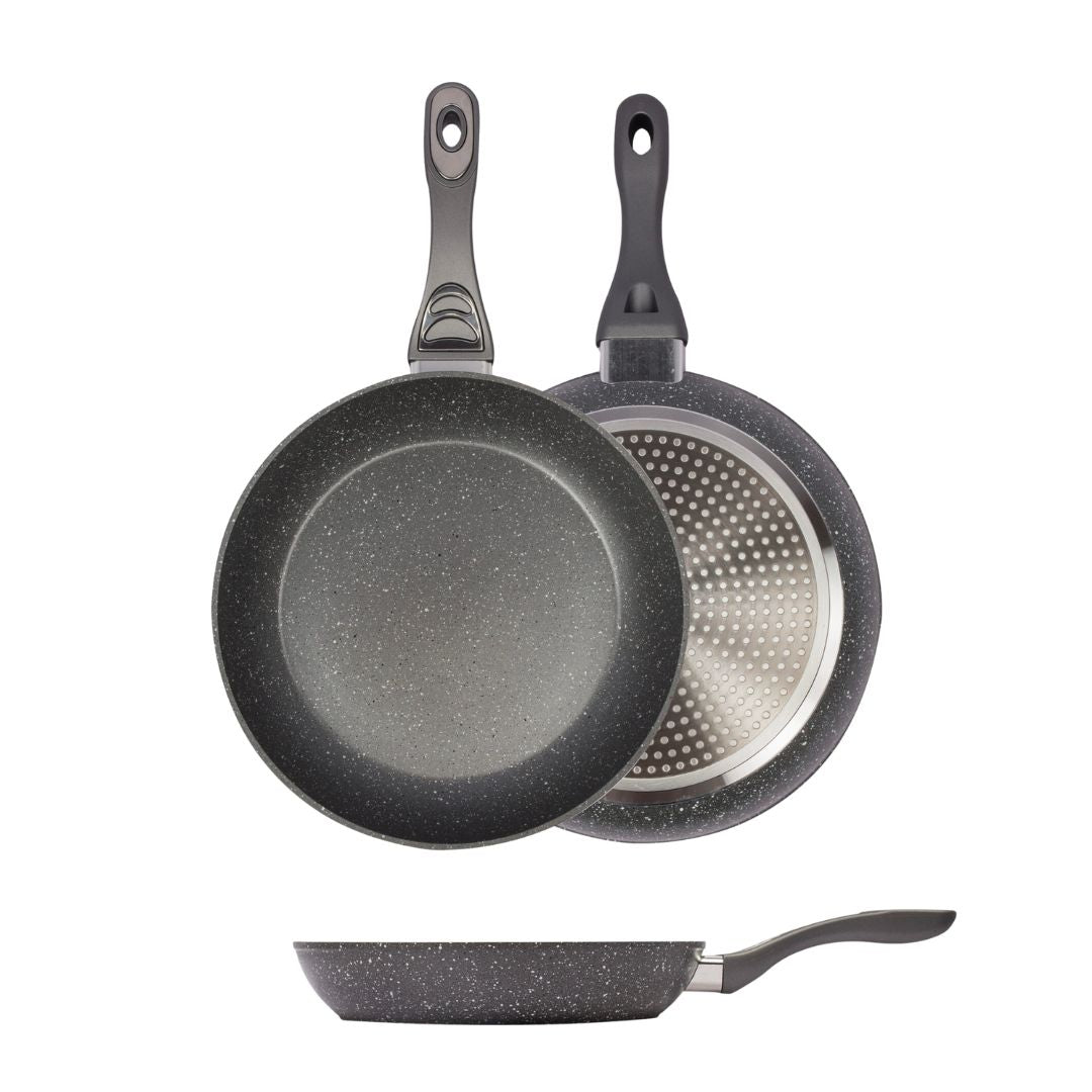 PADELLA PIETRA ROVENTE 100% Antiaderente e Antigraffio - Anche per cottura ad Induzione Ø da 18 a 32cm