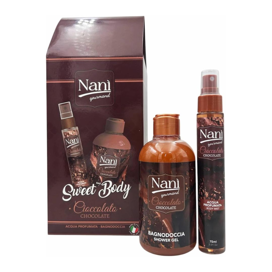 NANÌ GOURMAND | Sweet Body Cioccolato - Bagnodoccia 300ml + Acqua Profumata 75ml