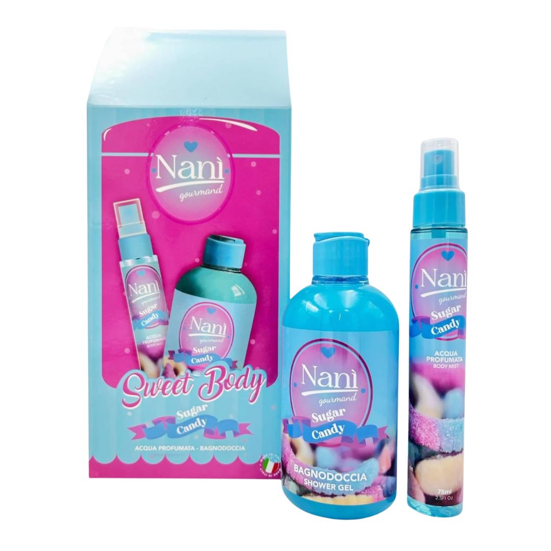 NANÌ GOURMAND | Sweet Body Sugar Candy - Bagnodoccia 300ml + Acqua Profumata 75ml