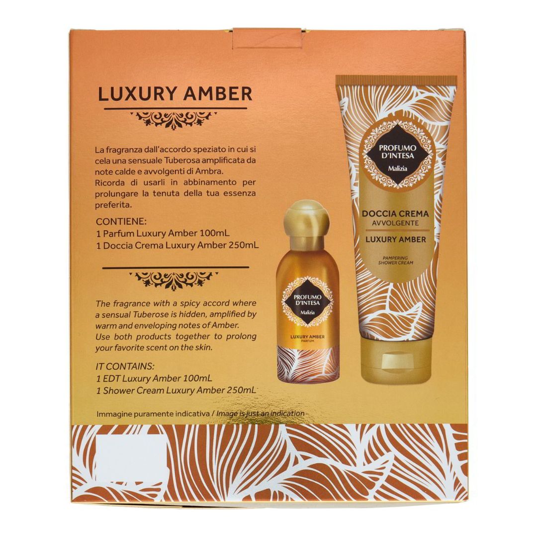 MALIZIA | Set Luxury Amber - Doccia Crema 250ml + Profumo 50ml