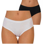 SLIP MIDI DONNA in Cotone Modal Elasticizzato Rasato - Bianco o Nero (Taglie 3–6)