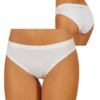 SLIP ALTO DONNA in Cotone Modal Elasticizzato Rasato - Bianco o Nero (Taglie 2–6)