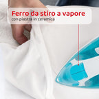 MELCHIONIFAMILY Stiretto – Ferro da Stiro a Vapore con Piastra in Ceramica 1700W