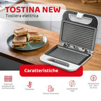 MELCHIONIFAMILY Tostina New – Tostiera Elettrica 750W