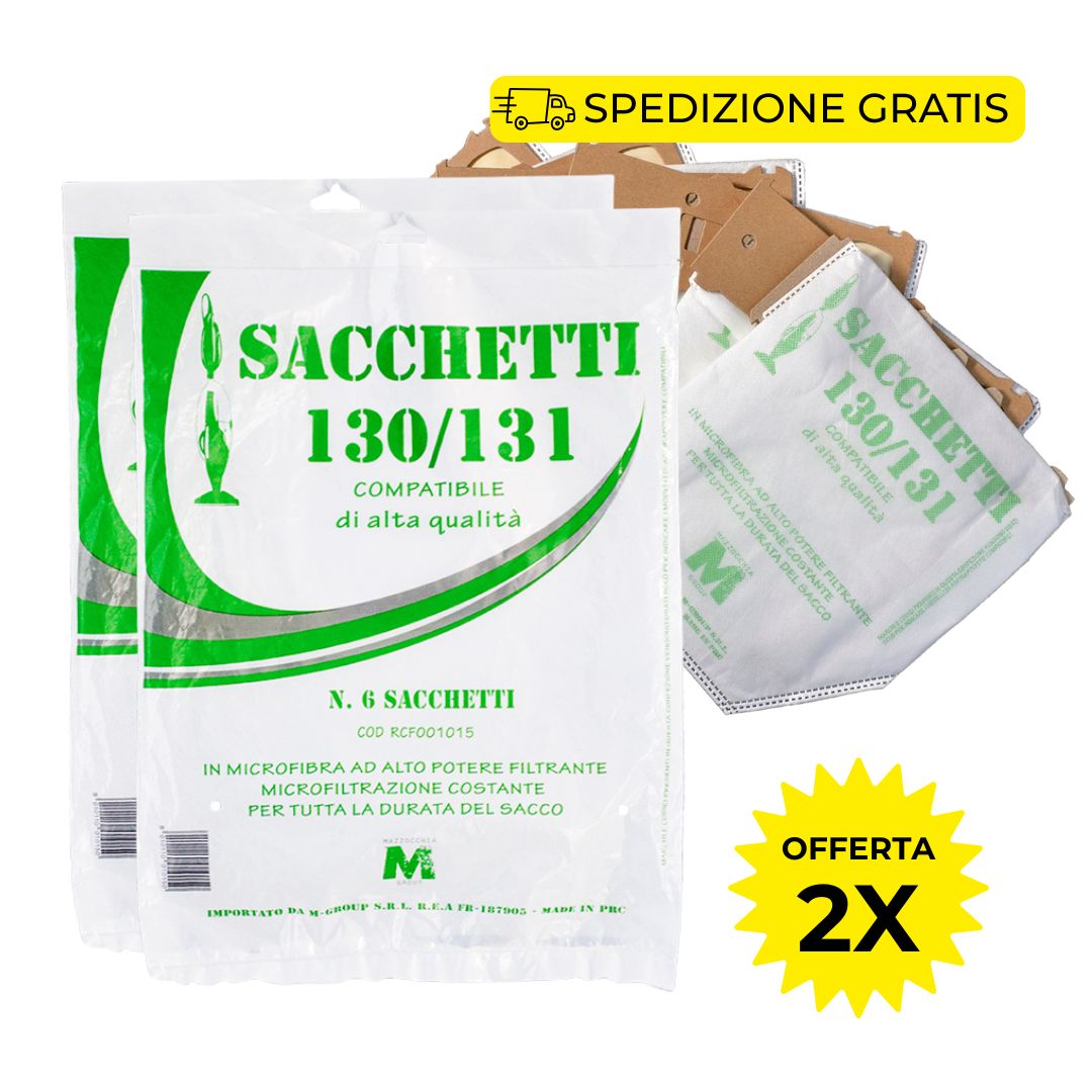 Folletto VK130/131 - 12 SACCHETTI COMPATIBILI IN MICROFIBRA 2X6pz