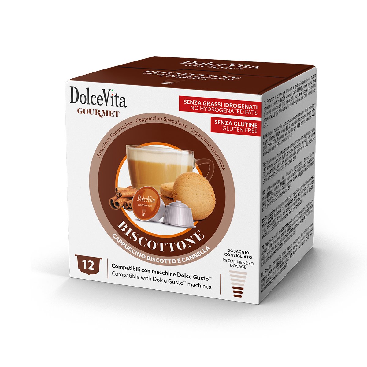 DOLCEVITA BISCOTTONE - Cappuccino biscotto e cannella 12cap. DolceGusto