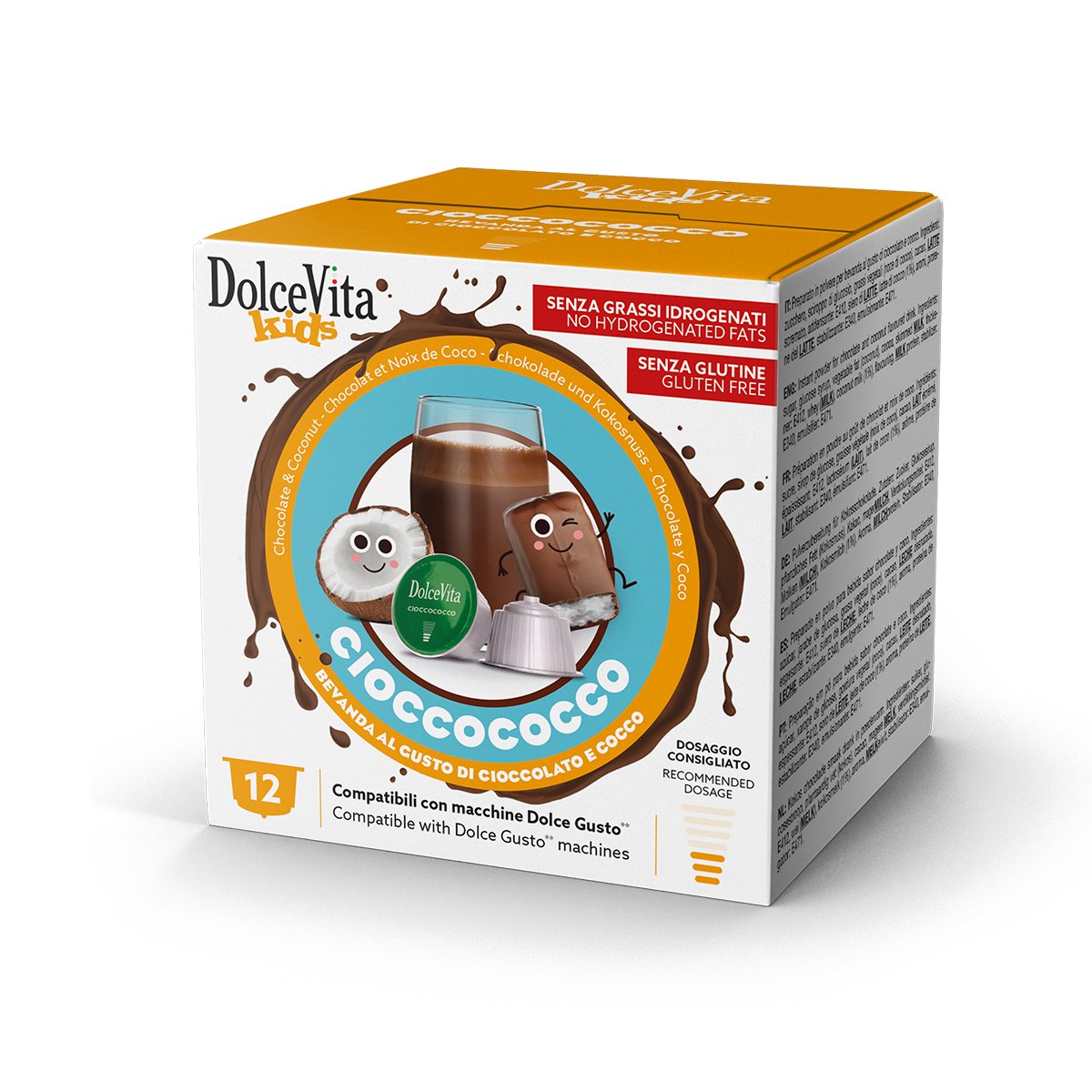 DOLCEVITA KIDS CIOCCOCOCCO - Bevanda al gusto di cioccolato e cocco 12cap. DolceGusto
