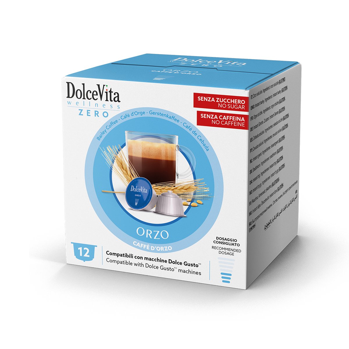 DOLCEVITA WELLNESS ZERO ORZO - Bevanda solubile 100% orzo non zuccherato 12cap. DolceGusto